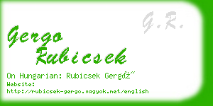 gergo rubicsek business card